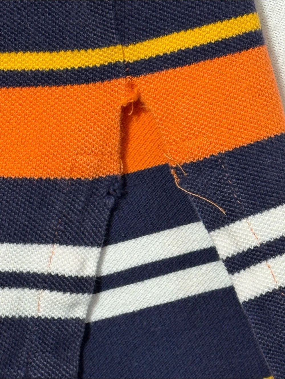 VTG Polo Ralph Lauren Striped Polo Shirt Orange Blue Pink Pony Sz XXL (fits XL)